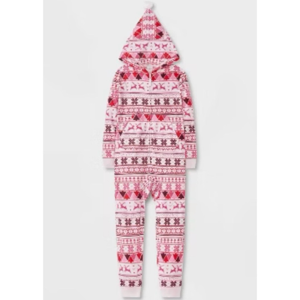Cat and Jack | Girl’s Christmas Fairisle Union Suit Onsie